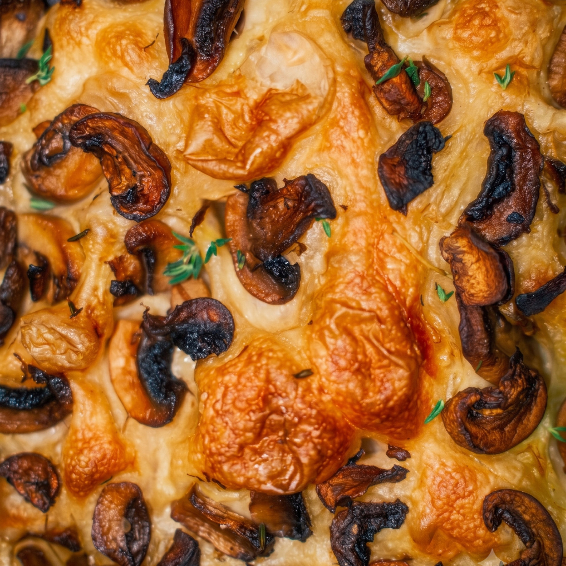 Sourdough Focaccia – Mushroom & Thyme